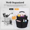 Feroist Garden Tool Storage Bucket, Portable Organizer with Multiple Pockets,