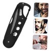 Healeved Men's Portable Folding Hair Comb Metal Beard Guide Shaping