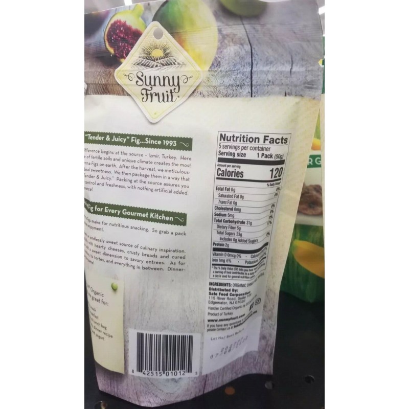 SUNNY FRUIT 2 PACK SUNNY FRUIT ORGANIC FIGS TENDER &