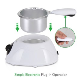 Chocolate Melting Warming Fondue Set - 25W Electric Machine Keep Warm Dipping Function & Removable Pot - Perfect for Melting Chocolate, Candy, Butter & Cheese - Ideal for Parties