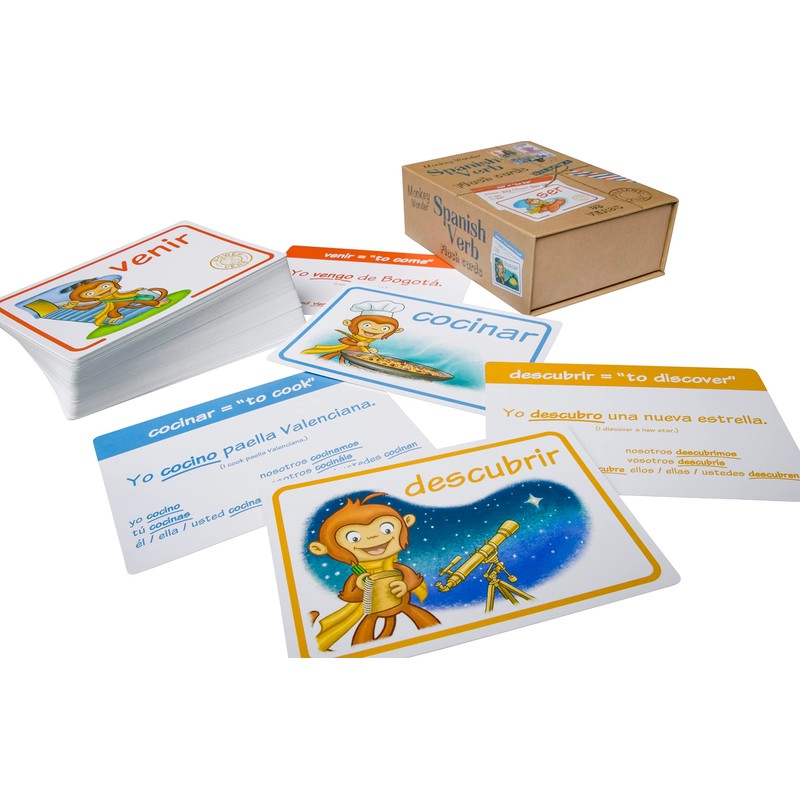 Spanish Flash Cards by Monkey Wonder - Learn Spanish with