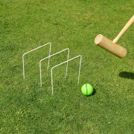 Kisangel Pack of 9 Croquet Gates 8 x 5. 5 Inch Square Arrow Gates Replacement Croquet Gates Metal Croquet Tyres for Family Lawn Backyard Game Outdoor