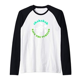 Save The Turtles. Retro 60s vintage Ecology Raglan Baseball Tee