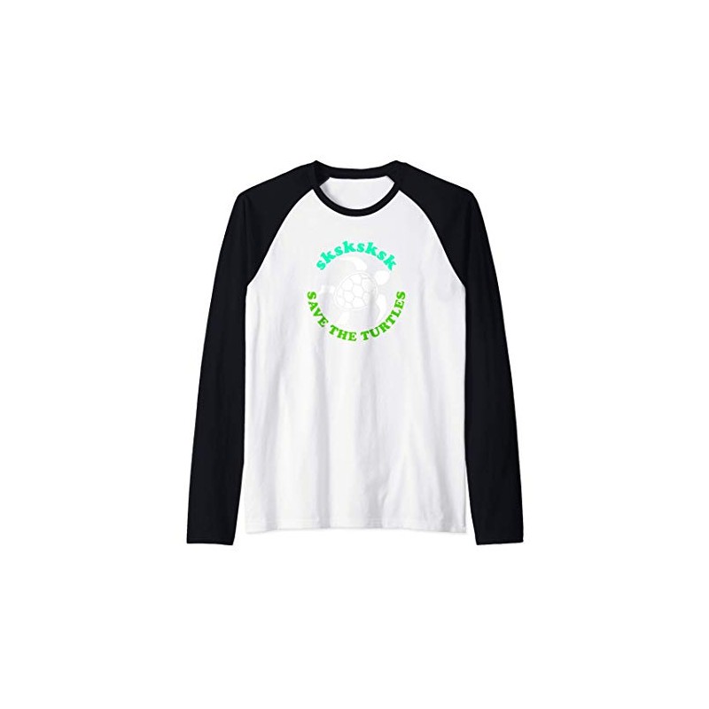 Save The Turtles. Retro 60s vintage Ecology Raglan Baseball Tee