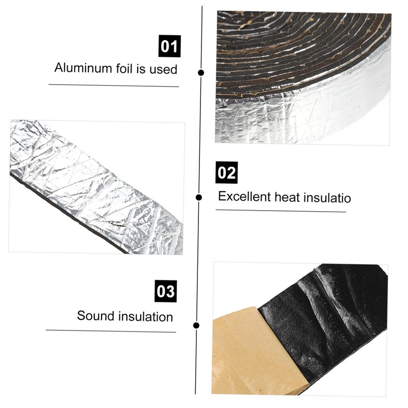 Alipis 1Roll Sound Insulation Cotton Mat Thick Noise Reduction Duct