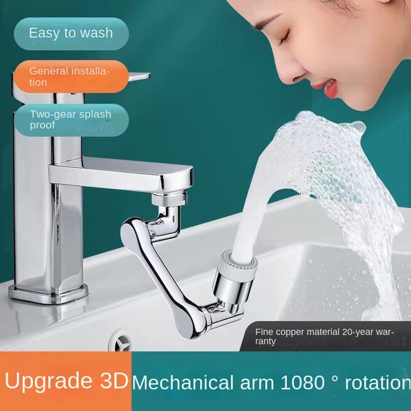 Tap Extension Kitchen Sink Aerator Water Saver Rotating 2 Mode