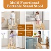 TinyHaven Wooden Toddler Step Stool, 2-Step Foldable Stool for Kids