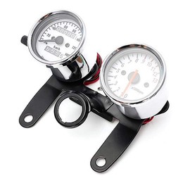 World Imp MT Honda Bike, Monkey Gorilla, Electric Tachometer, Mechanical Speedometer, Set, Universal Use, 12 V, 2.4 inches (60 mm), Includes Stay Fittings, For HONDA, Monkey Gorilla, Electric
