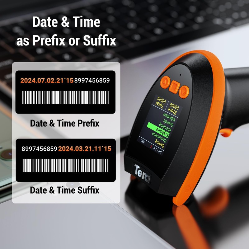 Tera Barcode Scanner Wireless 2D with Stand: Pro Version Digital