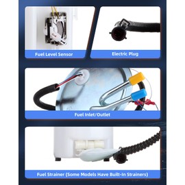 ECCPP Fuel Pump Replacement E2245M Compatible with Ford Super Duty F250 F350 F450 1999 2000 2001 2002 2003 2004 V8 5.4L V10 6.8L, Replaces P75036M SP2245M P2508M P2559S