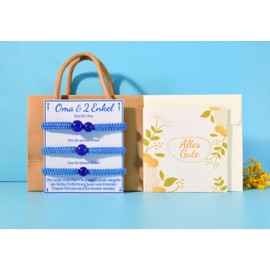 Grandma Grandson Bracelet Grandma and 2 3 Grandchildren Gifts for Grandma from Two Three Grandchildren Bracelets Grandma Grandmother Gift for Birthday Idea Mother's Day Gift Ideas Matching Schumuck