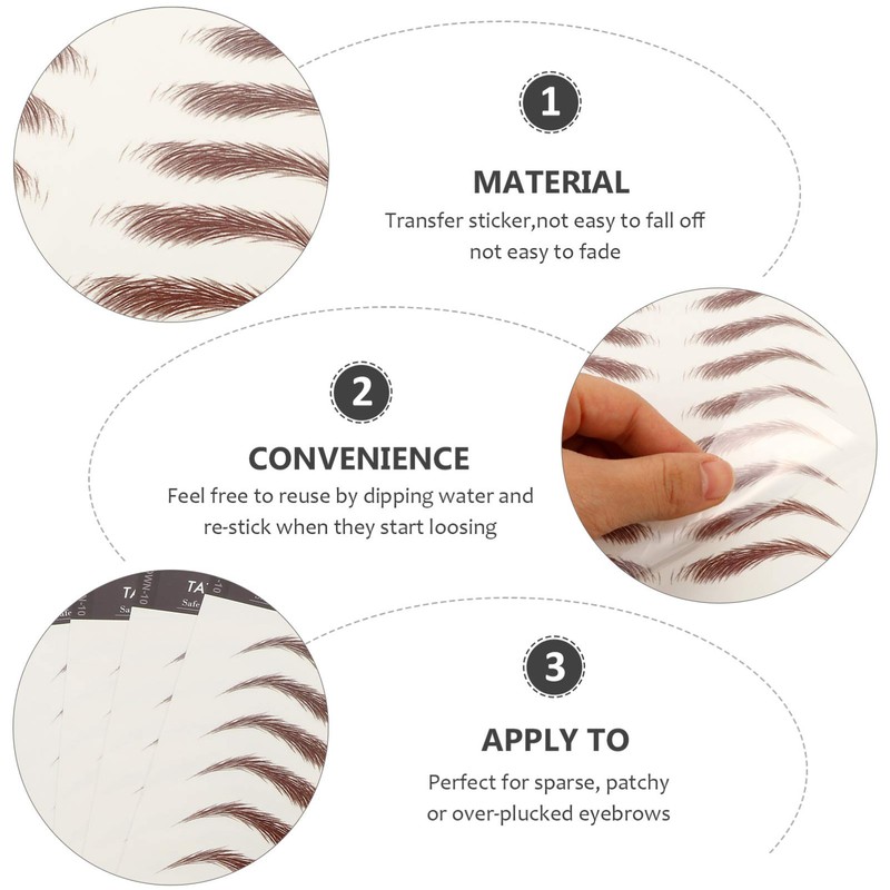 KESYOO Eyebrow Stickers 6D Eyebrow Decal Sticker Tattoo Eyebrow Eyebrow