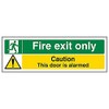 V Safety Fire Exit - Fire Exit Only/Door Alarmed -