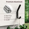 GWAAZXGZ Wall Hooks for Hanging Coat - Black Double Hooks
