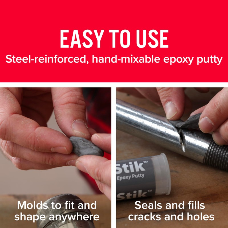 J-B Weld SteelStik, 1 Hour Cure, Steel Reinforced Epoxy Putty