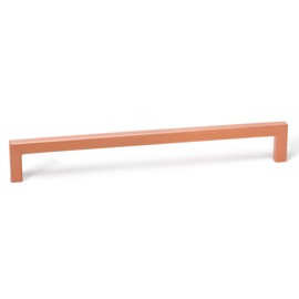 Gedotec The U long bar handle, furniture handle, brushed copper, length: 328 mm, drilling distance: 320 mm, 1 piece, rail handle for kitchen with accessories, handle furniture, cabinet handles,