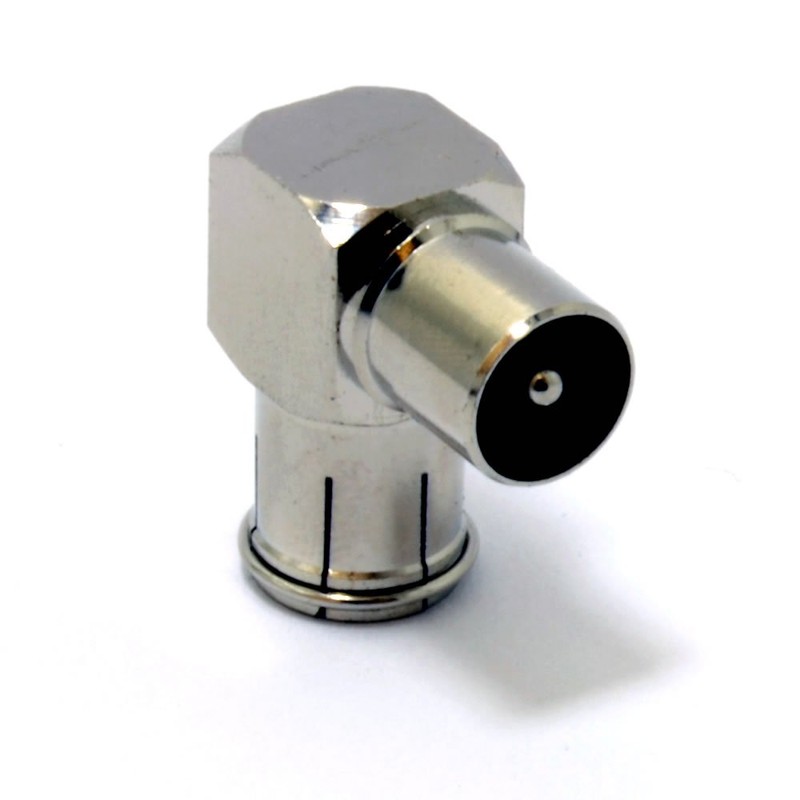 kenable RF Right Angle Adapter Plug to Socket For TV