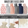 CityComfort Hot Water Bottle with Soft Fleece Cover - Natural