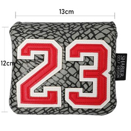 SHABIER Golf Large Mallet Headcover with No23 Design for Golf Putter Club