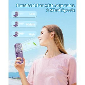 Portable Fan Rechargeable,Personal Fan Handheld Fan,180°Foldable Cooling Fan Mini Desk Fans Small Quiet Table Fan,Battery Operated Fan USB Small Fans as Lash Fan/Eyelash Fan for Womens Girls