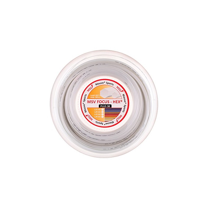 MSV Focus-Hex Plus String Reel - White, 1.3 Mm