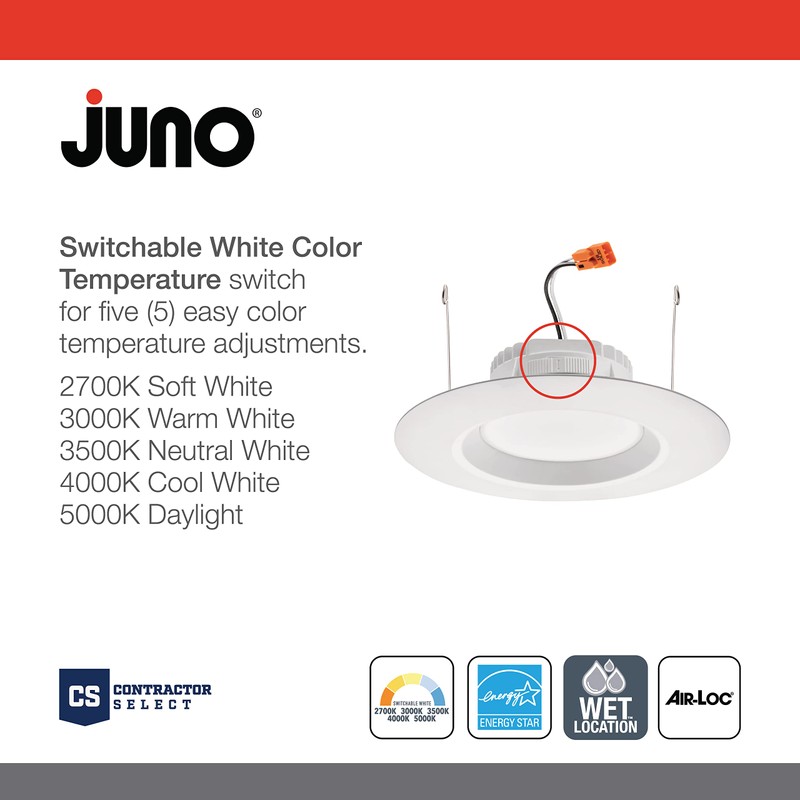 Juno 4 Inch LED Recessed Lighting, RetroBasics Series LED Downlight