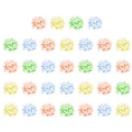 CoCud Mini Resin Flower, 0.39" Diameter, Miniature Tiny Luminous Flower Charm Dollhouse Multicolored - (Applications: for Nail Art, Fairy Garden Dollhouse DIY Crafts), 32-Pieces