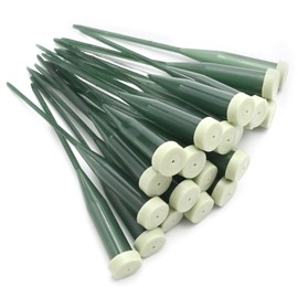 Vkinman 150 Pcs 6 Inch Plastic Floral Water Tubes with Rubber Caps Flower Arrangements Supplies for Fresh Flowers Green