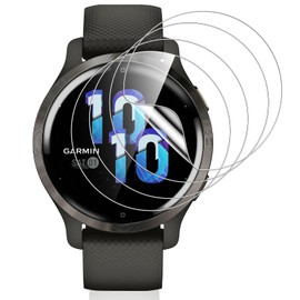 Vauki Pack of 4 Screen Protectors for Garmin Venu 2S, Anti-Dust, Soft TPU Screen Protector, Bubble-Free, Easy Installation, Transparent, Scratch-Resistant Screen Protector