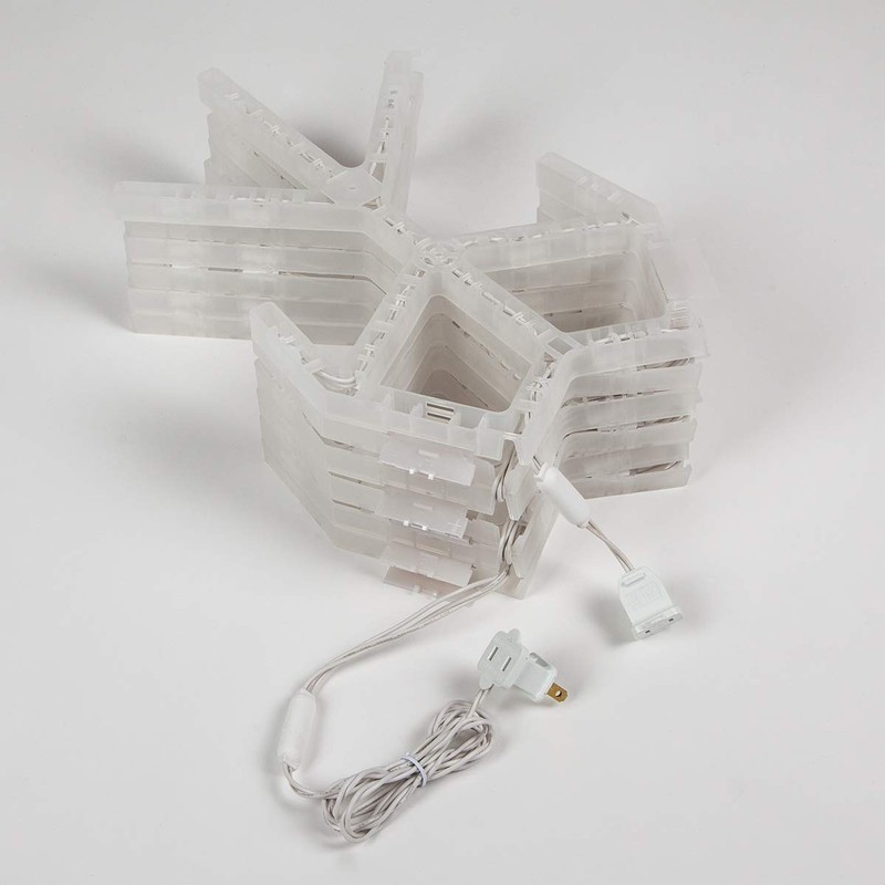 Kringle Traditions 36" Folding Warm White Snowflake Decoration LED Lights