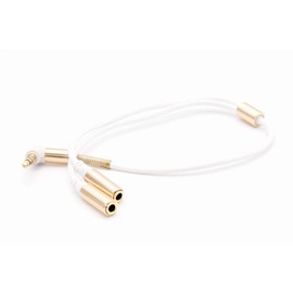 BLACK STORK 3.5 mm Stereo Audio Y Splitter 2 Female to 1 Male AUX Cable Headphones Headset Adapter 30cm