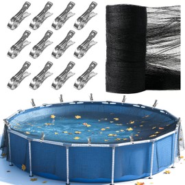 Heavy Duty Above Ground Pool Netting 21x21FT, UV-Resistant HDPE Pool Cover - Keeps Debris/Leaves Out, Protects from Predators, Also Works for Ponds, Easy to Install