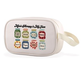 Music Therapy is My Jam Clear Makeup Bag Musician Music Therapy Music Teacher Gift (Music Therapy Cbag EU)