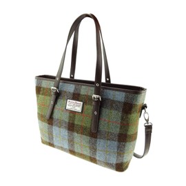 TARTAN TWEEDS Harris Tweed Large Tote Bag Spey LB1028, Col95