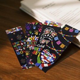 LOONELO Hispanic Heritage Month Bookmarks with Ropes, 12pcs Latin American Spanish Page Markers for Students, Classroom Stationery Supplies for National Hispanic Traditional Month Celebration