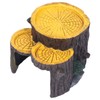Resin Mini Stump Shape Hiding Hole Wooden Cave Artificial Aquarium