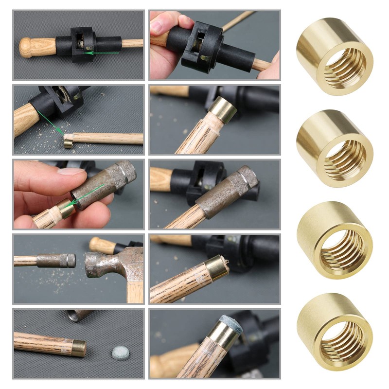 Micro Traders 10PCS Threaded Snooker Pool Cue Ferrules for Stick