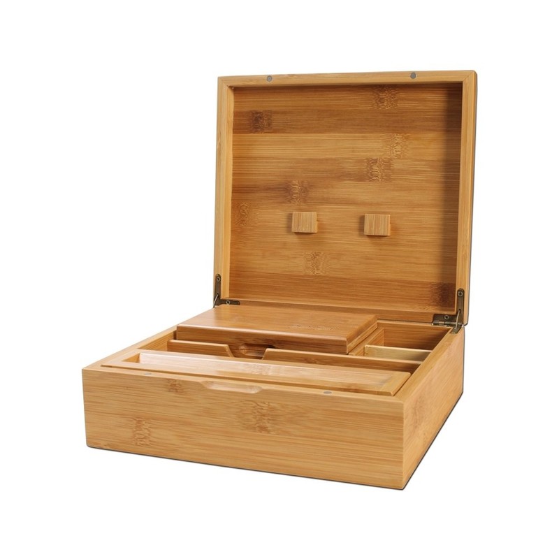 altrado Headshop Black Leaf Stoner Box II aus Bambus -