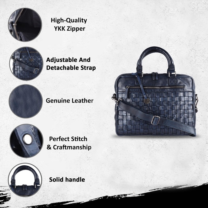 VILENCA HOLLAND Genuine Leather Laptop Bag For Men 15 Inch,