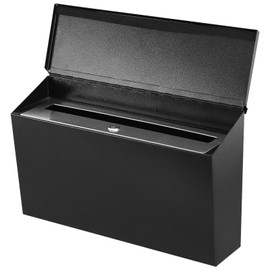 KYODOLED Locking Wall Mount Mailboxes for Outside,Large Capacity Mail Box for House with Key Lock,Security Drop Box,Metal Post Box for Home,Office Decorative,15.7 * 9.9 * 4.9inch