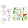 greenandco 5x CRI 90+ MR16 GU5.3 Dimmable LED Spotlight, 6.5