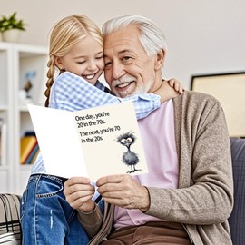 Funny 70th Birthday Card Gifts for Women Men, Happy 70th Birthday Cards with Envelopes Greeting Card Gifts for 70 Year Old