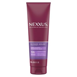 Nexxus Blonde Assure Champú Púrpura 8.5 oz  Para cabello rubio o plateado, neutraliza tonos de latón, con PROTEINFUSION de queratina                  