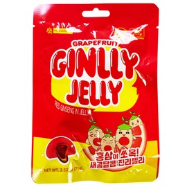 HOGUANWON Grapefruit Ginlly Jelly, Red Ginseng in Jelly, 2.5 oz, 4g Protein, Korean Snack