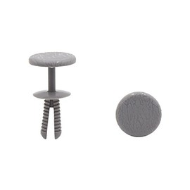 sourcing map Plastic Rivets 6 mm Dmr Push Type Mounting Clips Door Bumper Fastener for Car Grey Pack of 100