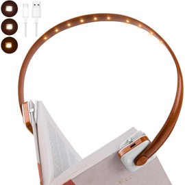 12 LED Rechargeable Book Light for Reading in Bed - Eye Caring 9 Color Temperatures,Stepless Dimming Brightness,80 Hrs Runtime Small Lightweight Clip On Book Reading Light for Studying,Bedtime Reading