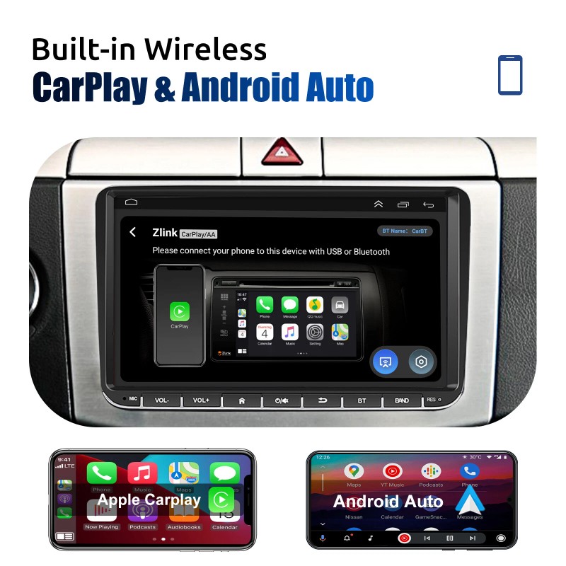 ESSGOO Fits VW Volkswagen Jetta Passat 9" Android 14 Apple