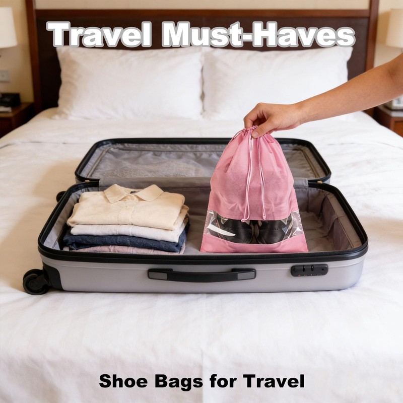 MEOTAKILE 20 Pack Shoe Bags for Travel, 17" x 12.6"