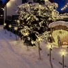 10 Pack Christmas Solar Pathway Lights, Snowflake Outdoor Decorations