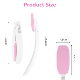 Back Lotion Applicator, 34.5 inch Length, Foldable Design, Pink, 2-in-1 Cream Applicator and Back Scrubber